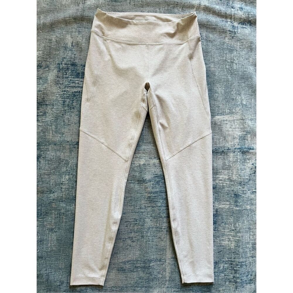Outdoor Voices Heathered Oatmeal Cream Beige High Rise 7/8 Leggings M